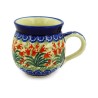 Polish Pottery 12 oz Mug Crimson Bells by Ceramika Artystyczna