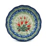 Polish Pottery 5" Scalloped Bowl - Crimson Bells