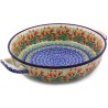 Polish Pottery Round Baker - 10" - Crimson Bells