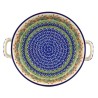 Polish Pottery Round Baker - 10" - Crimson Bells