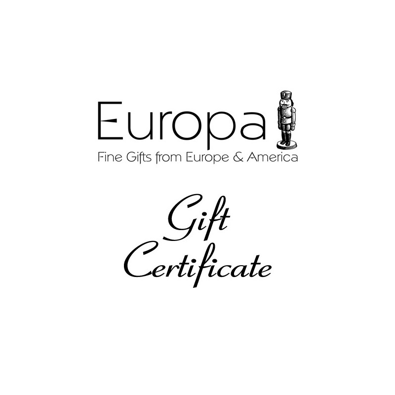 Europa Gift Certificate Europa Gift Certificate