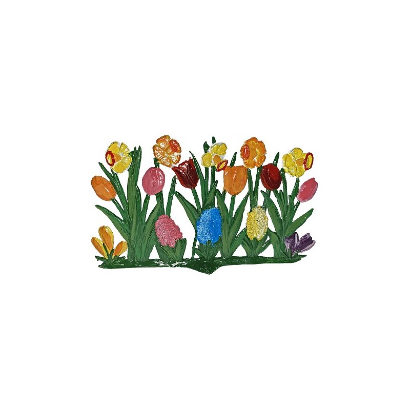 Spring Flowers Stand-up Pewter Decoration