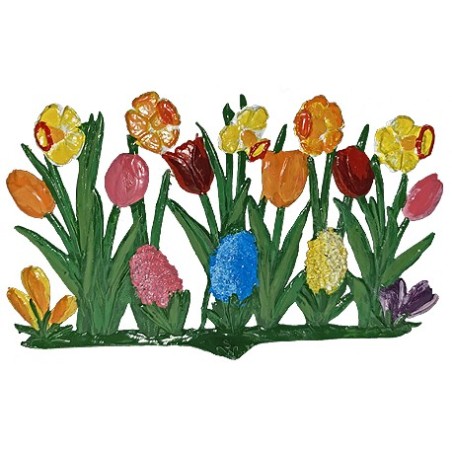 Spring Flowers Stand-up Pewter Decoration