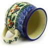 Polish Pottery Bubble Mug - 12 oz - Holly Robin
