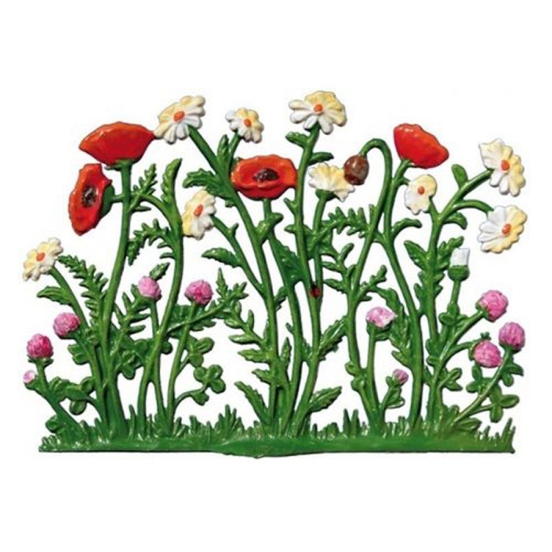 Poppies and Daisies Stand-up Pewter Decoration Made in Germany Poppies and Daisies Stand-up Pewter Decoration Made in Germany