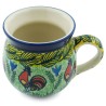 Polish Pottery Bubble Mug - 12 oz - Unikat with Rooster