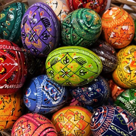 Wooden Handpainted Egg Made in Ukraine