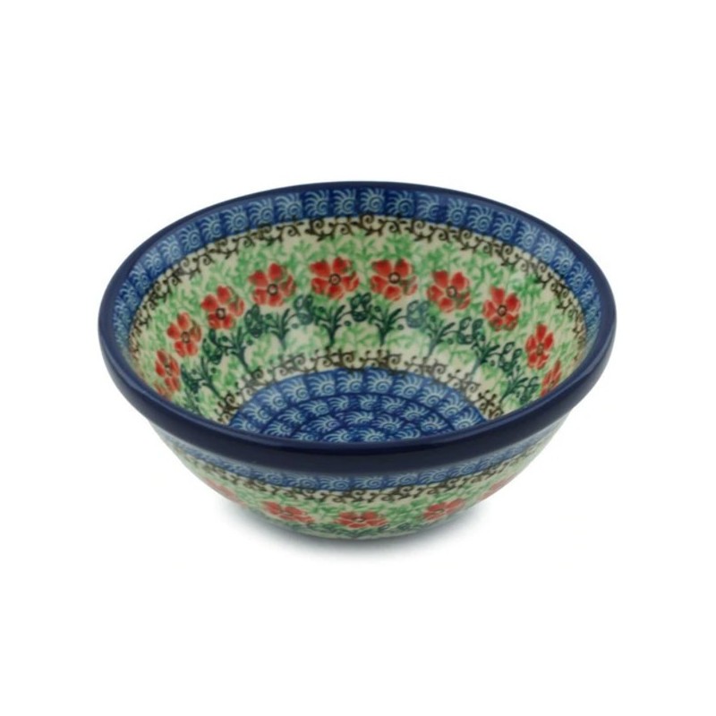 Polish Pottery Bowl - 5.5" - Maraschino Polish Pottery Bowl - 5.5" - Maraschino