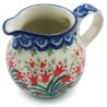 Polish Pottery Cream Pitcher - Crimson Bells