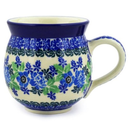 Polish Pottery Bubble Mug - 12 oz - Wild Indigo
