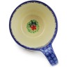 Polish Pottery Bowl - 4" with Handle - Maraschino