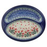 Polish Pottery Divided Plate - Crimson Bells