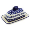 Polish Pottery Butter Dish - American Style - Floral Peacock