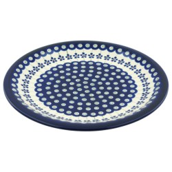 Polish Pottery Plate - 11" - Floral Peacock