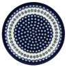 Polish Pottery Plate - 11" - Floral Peacock