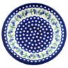 Polish Pottery Plate - 11" - Blue Dandelions