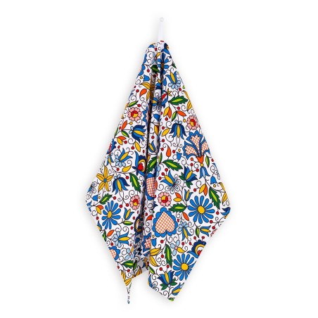 Polish Kashubian Folk Art Tea Towel