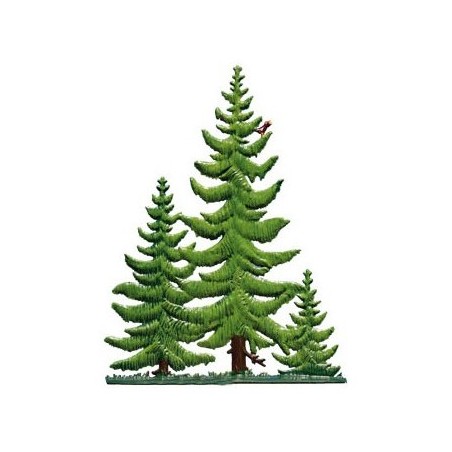 Spruce Trees Stand-up Pewter Decoration