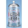 Glass Italy Stein with Pewter Lid