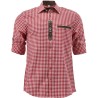 XL German Traditional Men's Fest Shirt Red/White