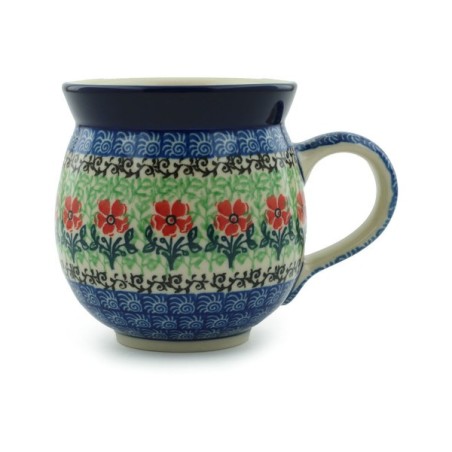 Polish Pottery 12 oz Bubble Mug Maraschino by Ceramika Artystyczna