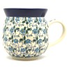 Polish Pottery Bubble Mug - 16 oz - Forget-Me-Not