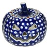 Polish Pottery Jack-o'-Lantern Pumpkin Luminary - 7" - Mosquito