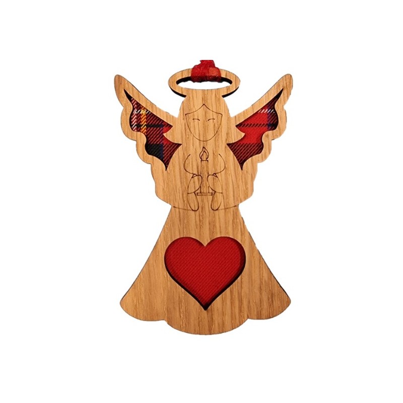 Scottish Angel Tartan Wooden Ornament Handcrafted in Scotland Scottish Angel Tartan Wooden Ornament Handcrafted in Scotland