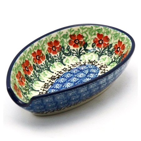 Polish Pottery Spoon Rest - 5" - Maraschino