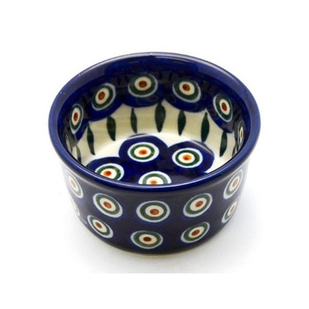 Polish Pottery Bowl - 4" - Peacock