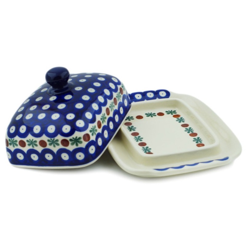 Polish Pottery Butter or Cheese Dish - Euro Style - Mosquito Polish Pottery Butter or Cheese Dish - Euro Style - Mosquito
