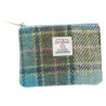 Harris Tweed Coin Purse - Turquoise and Grey