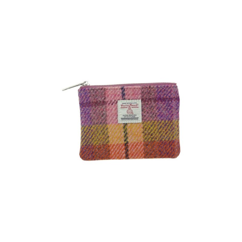 Harris Tweed Coin Purse - Peach and Purple Harris Tweed Coin Purse - Peach and Purple