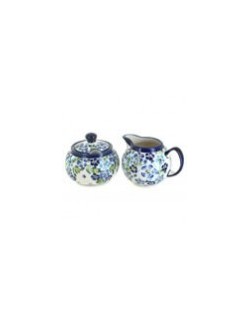 Polish Pottery Cream and Sugar